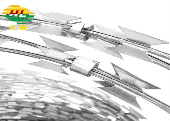 Пересеченный провод концертины нержавеющей стали катушки 500mm для частной земли