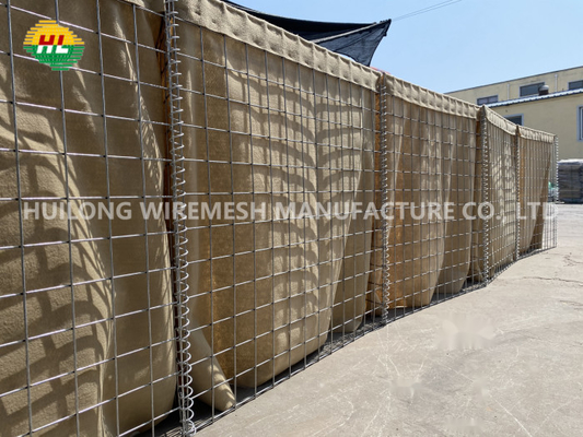 размер сетки 80x80mm стены взрыва барьера 1x1x5m Hesco для обороны городищ